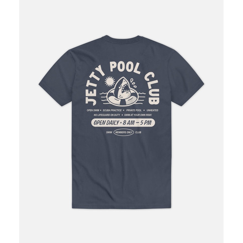 Jetty Men’s Pool Club Tee Navy Small