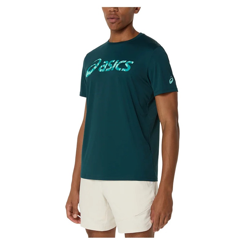 Men`s Match Seasonal Graphic Tennis Tee Saxon Green