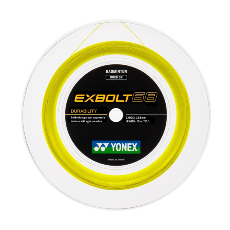 Yonex Exbolt 68 Badminton String (200m Reel) Yellow 200m Reel YELLOW