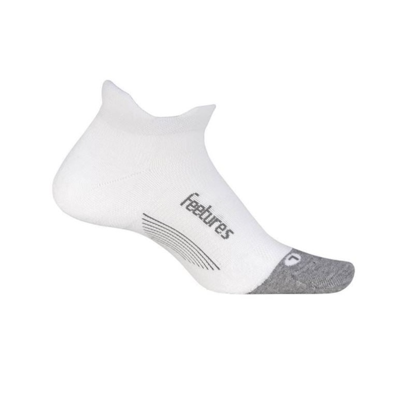 Feetures Elite Max Cushion No Show Tab White Small
