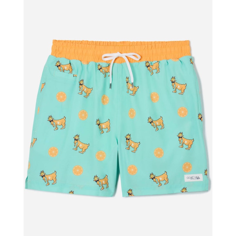 Goat USA Boys’ OG Bathing Suit Cash Money-Carolina Blue Youth Small