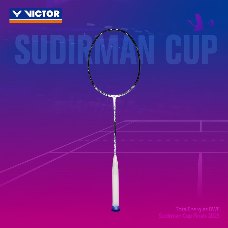 VICTOR AuraSpeed Fantme SC25 (White) Badminton Racquet  Unstrung & Free Grip | 2025 Sudirman Cup Finals Edition 3U (88g) / G5