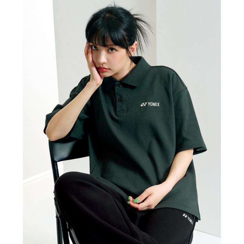 YONEX UNI Polo Shirt 243TS056U (OVER FIT) DARK GREEN 85(XS)
