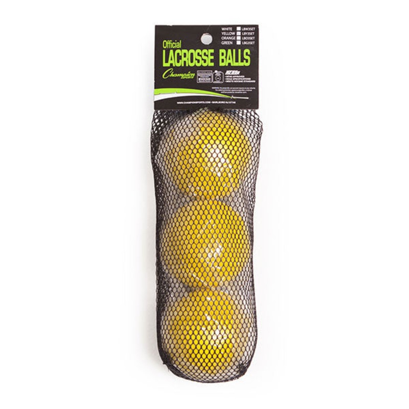 Champion Sports NOCSAE Lacrosse Ball Set of 3 Set of 3 White