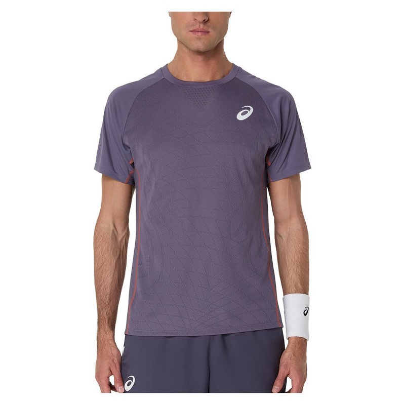 Men`s Match ACTIBREEZE Short Sleeve Tennis Top Greyish Purple