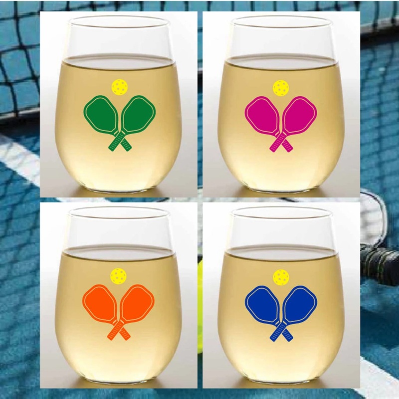 Pickleball Shatterproof Wine Glass