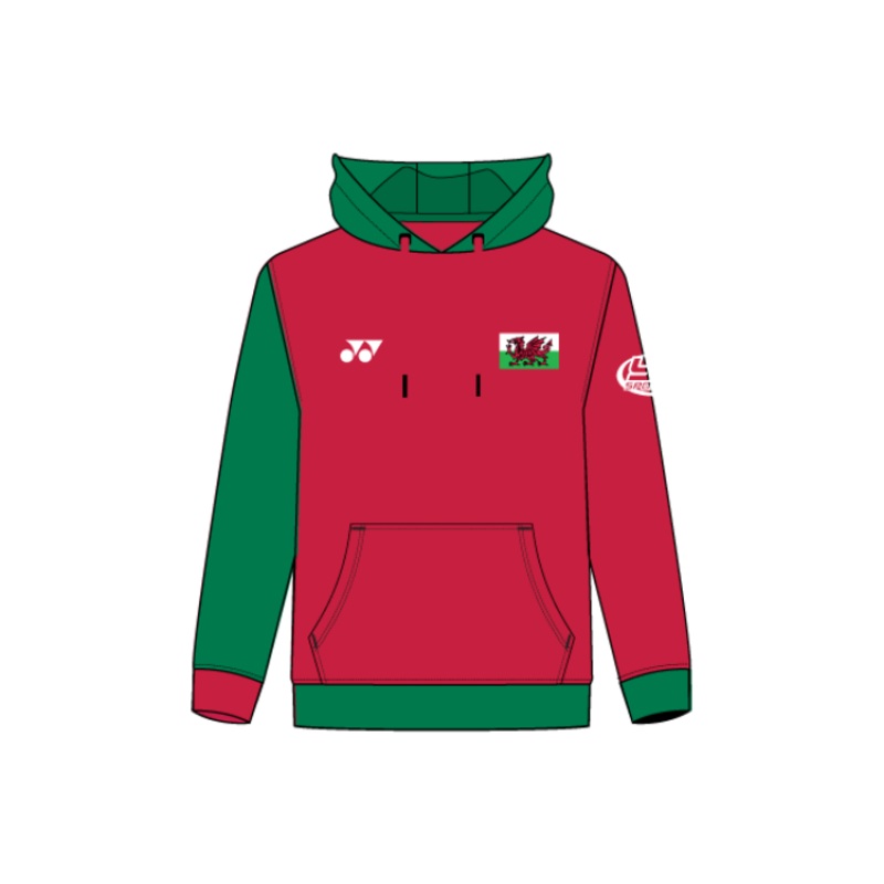 Badminton Wales Training Kit – Hoodie (Unisex) XS GREEN/RED
