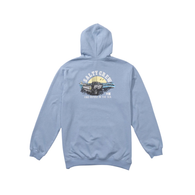 Salty Crew Men’s Lifted Hooded Fleece Sweatshirt Marine Blue Small