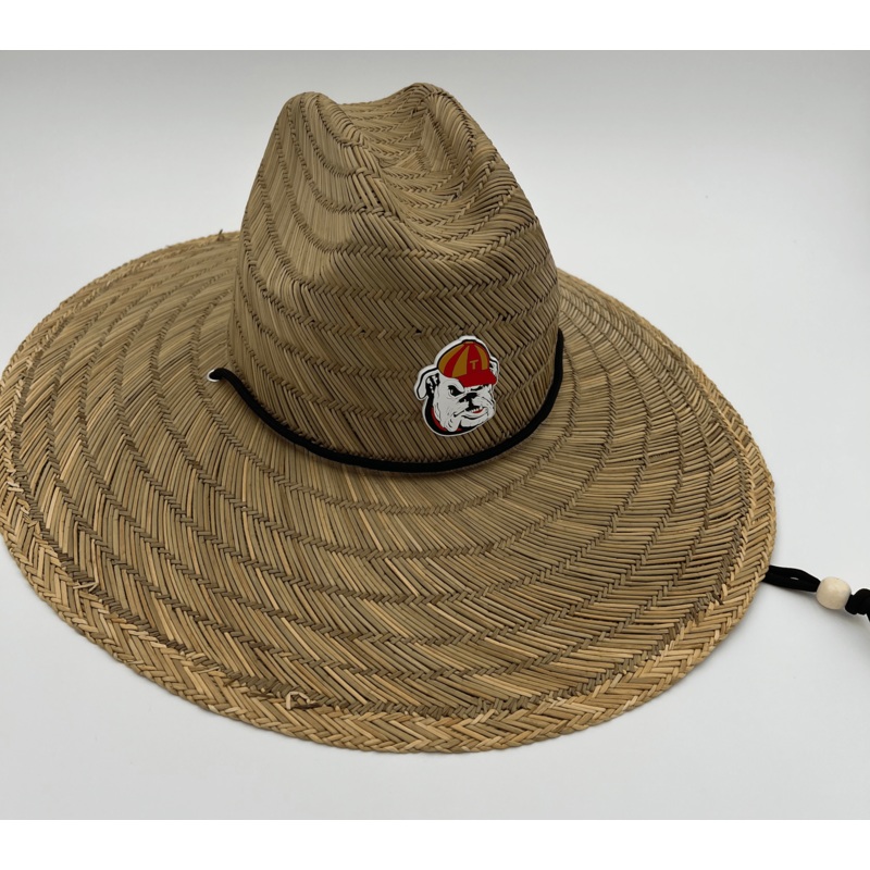 Thomasville Bulldog Rubber Patch Straw Hat