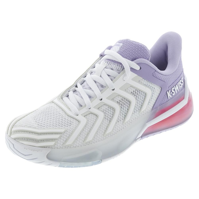 Women`s Ultrashot 4 Tennis Shoes White and Orchid Petal