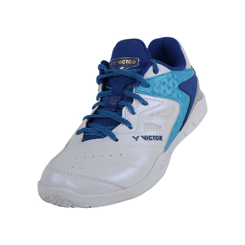 2023 Victor P9200 III TD AF 55th Anniversary Badminton Shoes (Pearly White/Classic Blue)