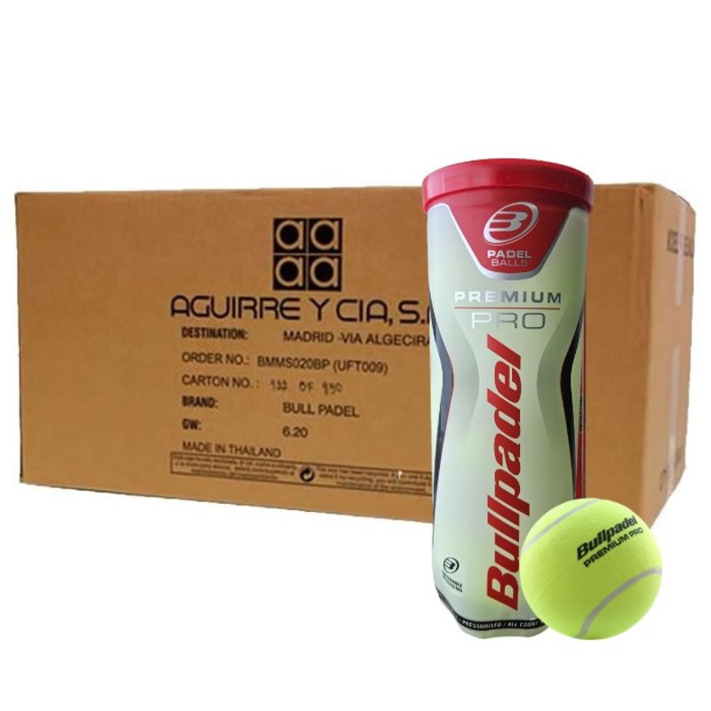 Cajon 72 Pelotas – 24 Botes de 3 uds – Bullpadel Premium Pro