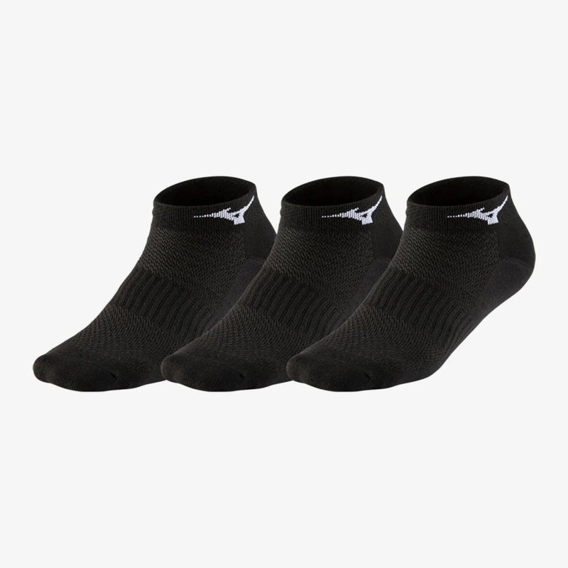 MIZUNO Training Mid Socks (3 Pack) UNISEX – Black S: US(M)4-5.5/ US(W)5.5-7/ EU35-37/ UK3-4.5