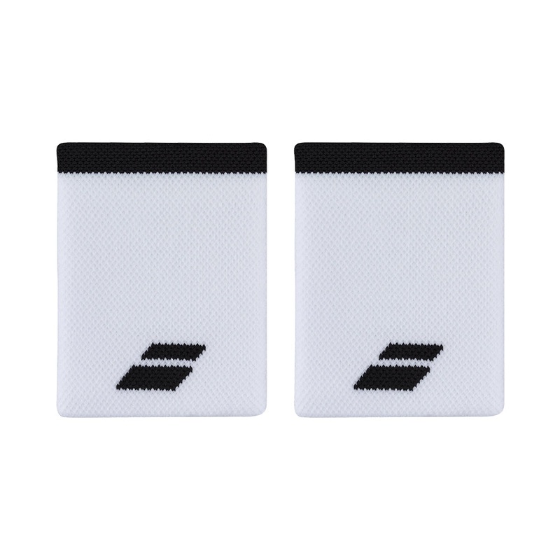 Muequeras BABOLAT LOGO JUMBO Blanco/Negro