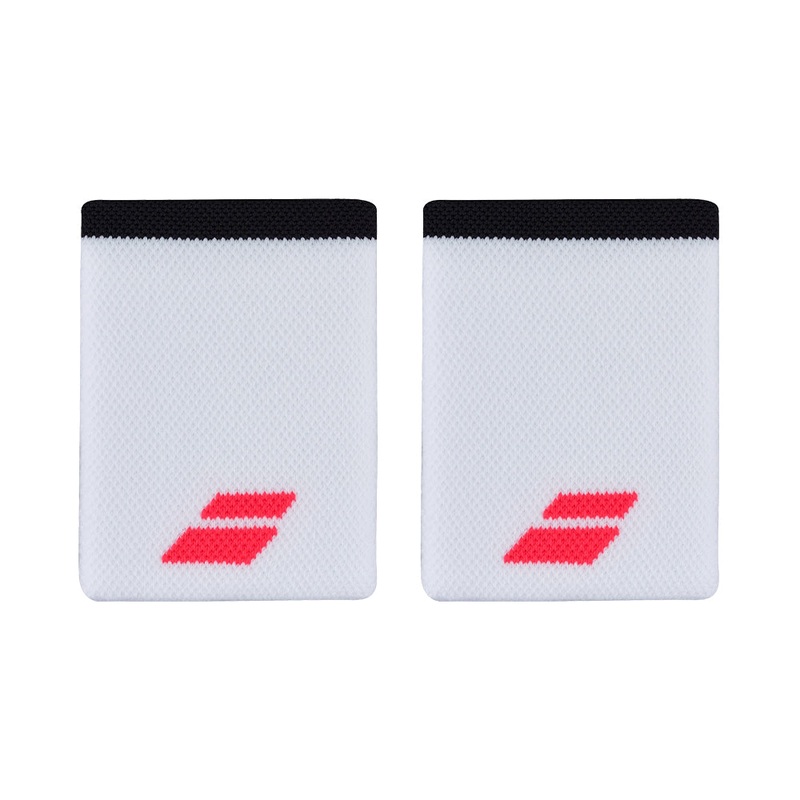 Muequeras BABOLAT LOGO JUMBO Blanco/Rojo