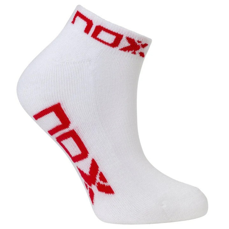 NOX ANKLE LENGHT WHITE WITH RED LOGO WOMENS TECHNICAL SOCKS