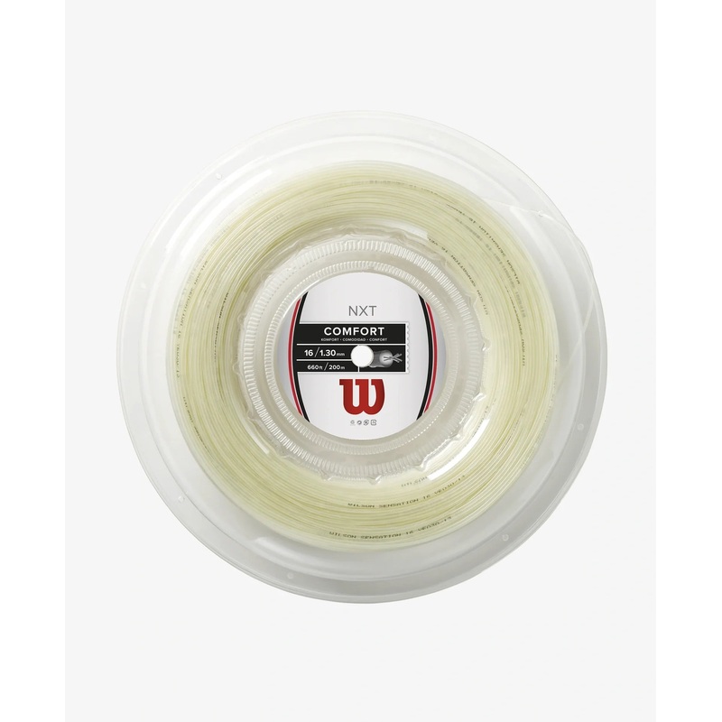 Wilson NXT 16 Tennis String 1.30mm/200M WRZ912700 200m Reel WHITE