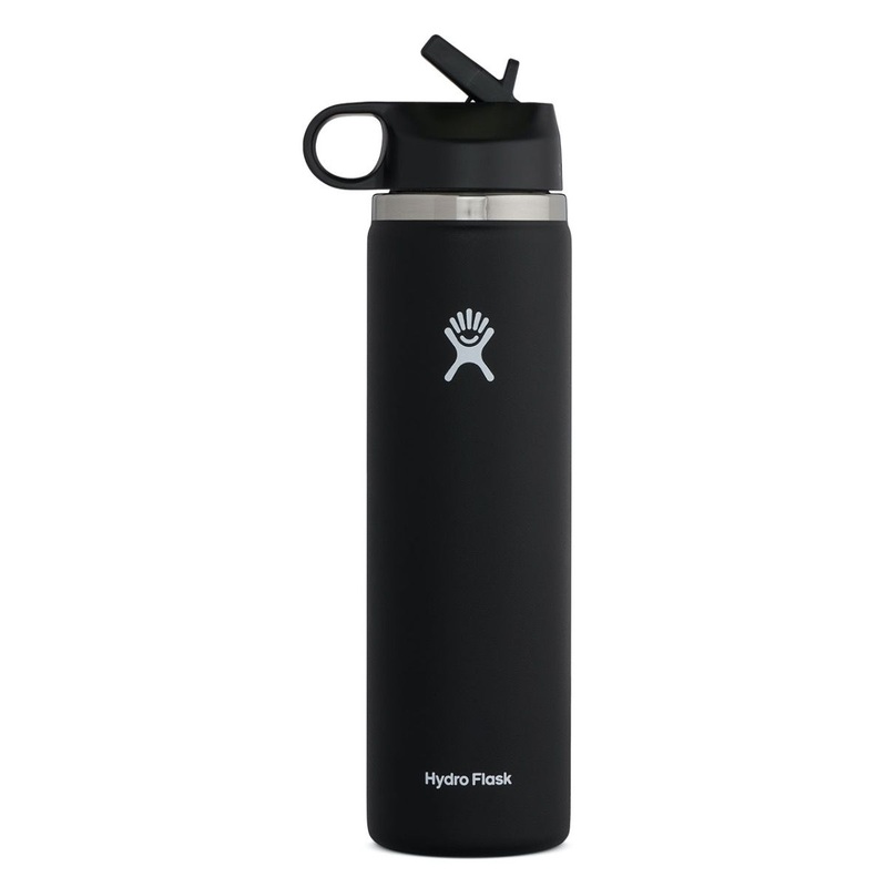 Hydro Flask 24 oz Wide Mouth w/ Straw Lid Black