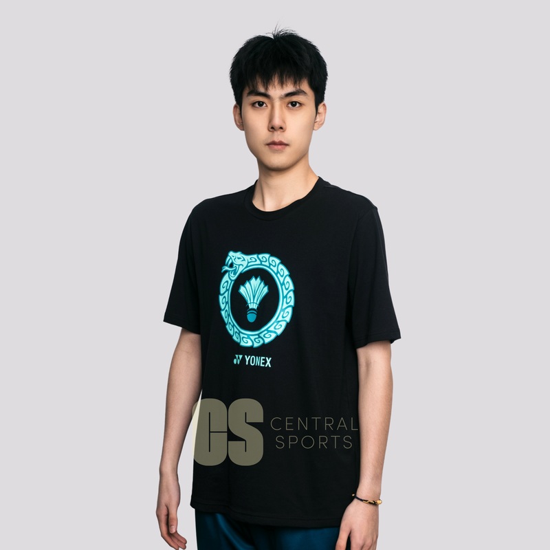 Yonex Snake Ring Mens Cotton T-Shirt Black BLACK XXL