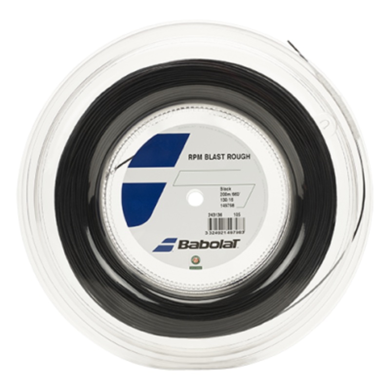 Babolat RPM Rough 16/1.30 Tennis String Reel (Black)