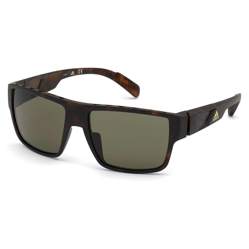 Men`s Active Sunglasses Dark Havana and Green