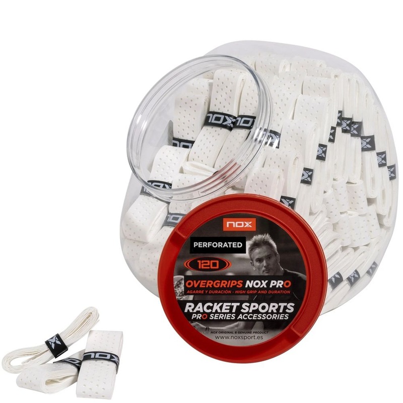 Tambor Overgrips NOX Perforado Blanco (x120)
