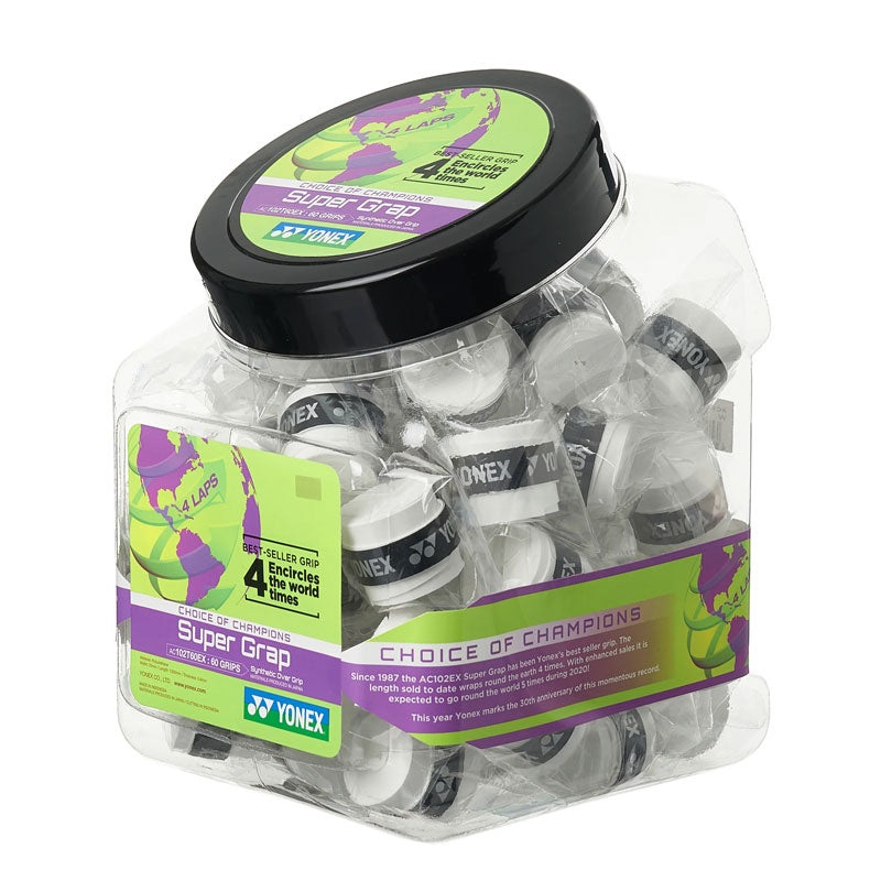 Yonex Wet Super Grap Tennis Overgrips – 60 Pack