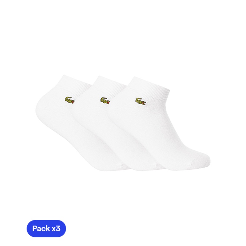 Socks Lacoste Cortos Whites (Pack x3) 2025