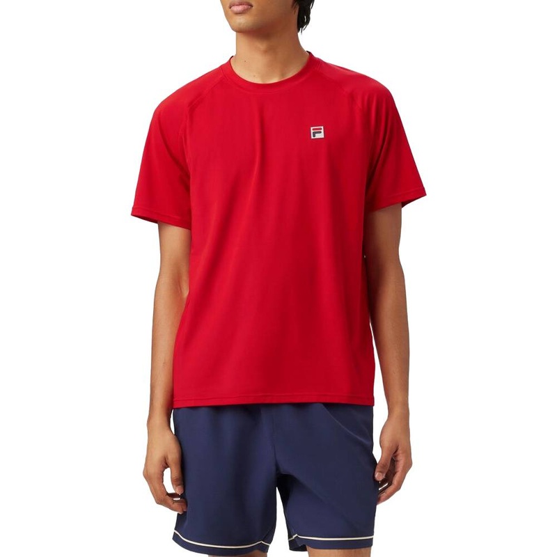 Fila Men’s Short Sleeve Crewneck Top (Fila Red)