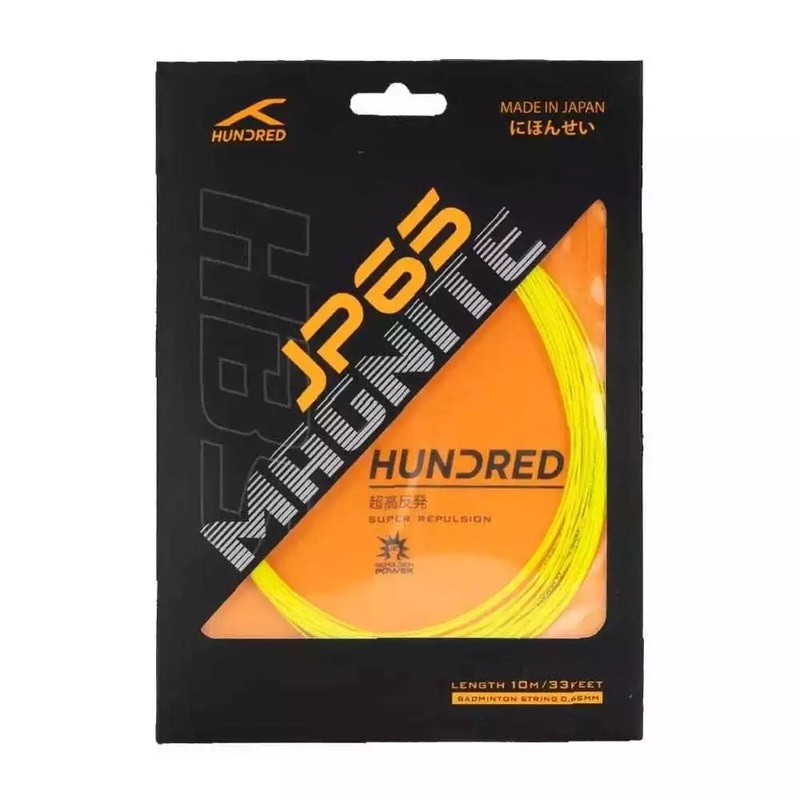 Hundred JP65 Magnite (HBAA-4M008-3) Badminton String (0.65mm) Sorbet Lime Sorbet Lime 10m Set
