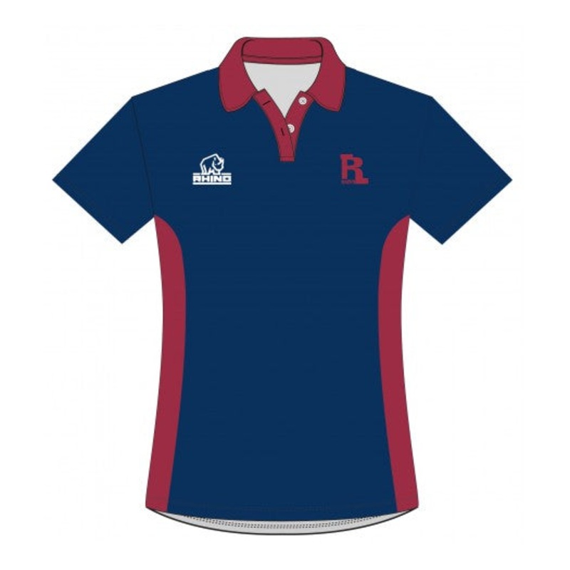 Radyr Comprehensive School Girls GCSE PE Polo 8 Navy/Maroon