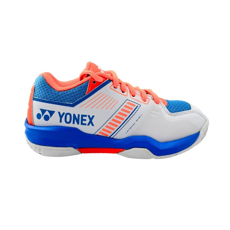 Yonex Power Cushion Strider Flow Badminton Shoes Juniors – White/Sky Blue UK 1 WHITE/SKY BLUE