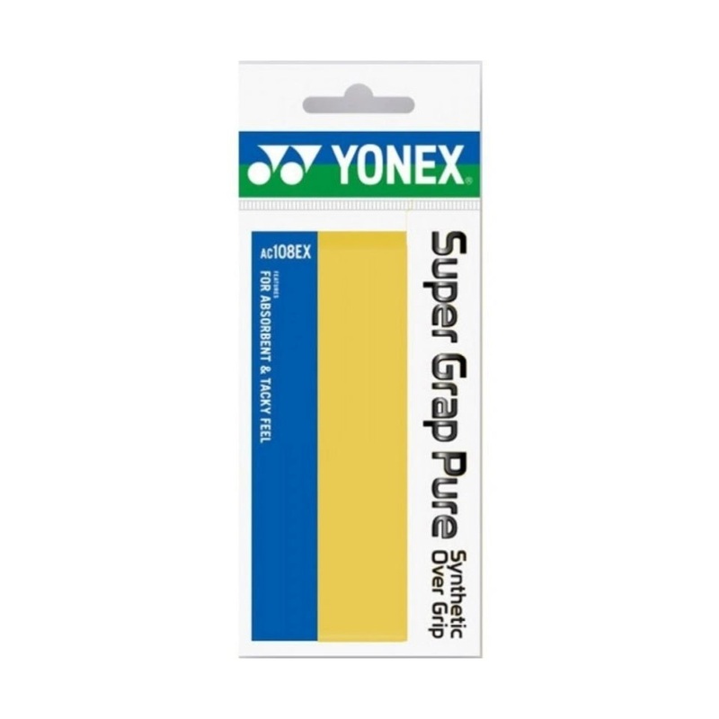 YONEX Super Grap Pure Grip (1 wrap) AC108EX Multiple Colors Yellow