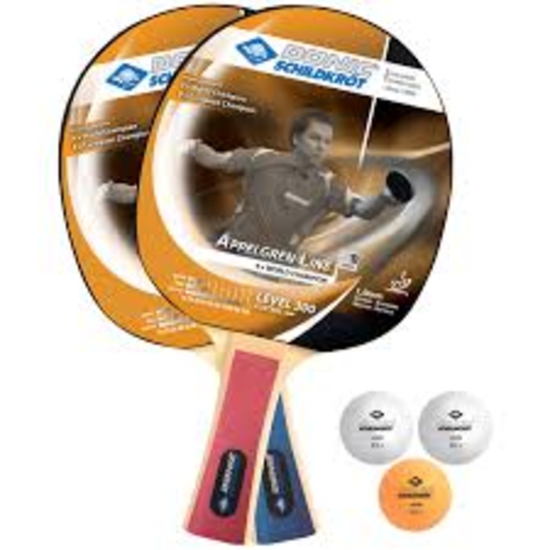 Appelgren 300 Table Tennis Paddle & Balls Set (M788634) RED/BLUE OS