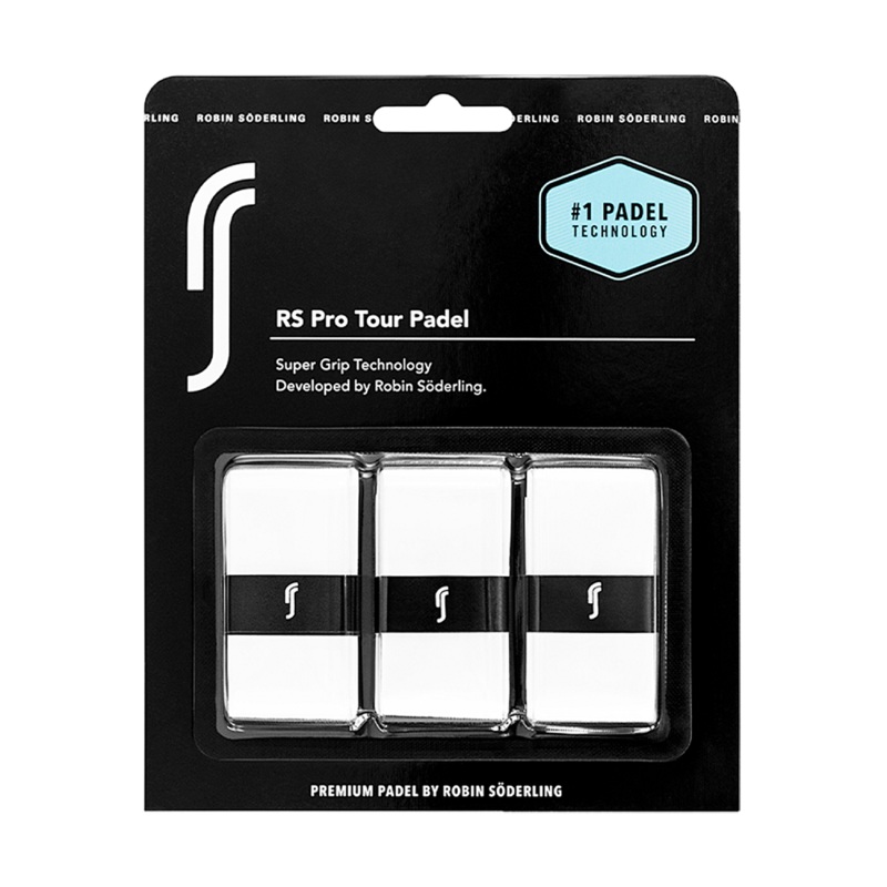 RS Sports Pro Tour Padel Overgrip 3 Pack – White