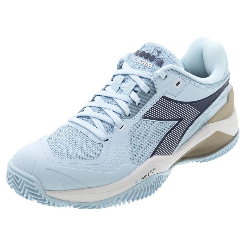 Women`s Blushield Torneo 3 Clay Tennis Shoes Corydalis Blue and Black Iris