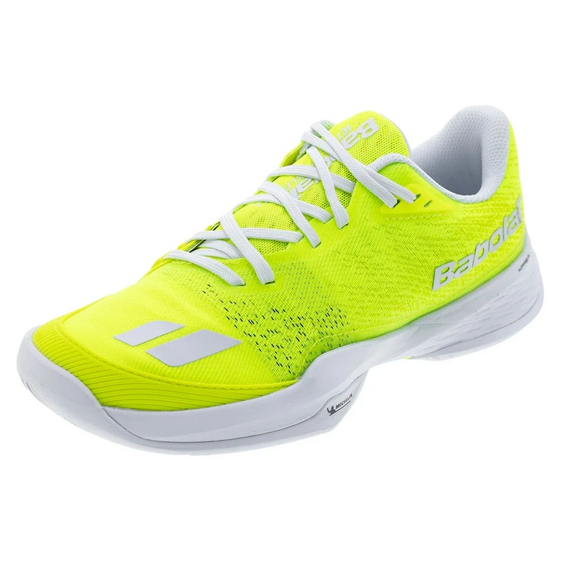 Women`s Jet Mach Pickleball Shoes Fluo Yellow and White