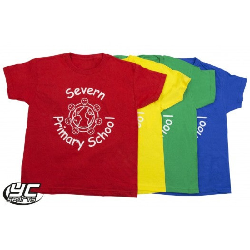 Severn Primary School PE T- shirt 3/4 RED