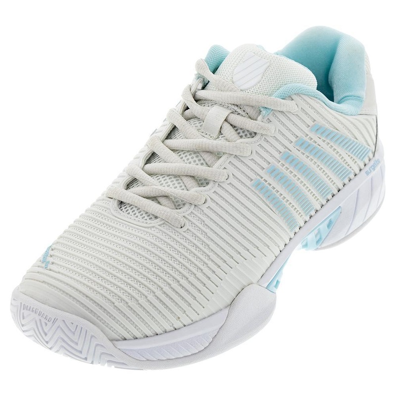 Women’s Hypercourt Express 2 White and Blue Glow