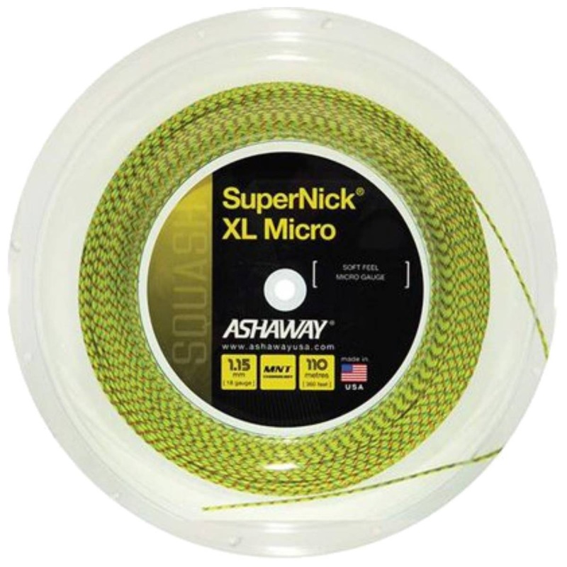 Ashaway SuperNick XL Micro Squash String Reel (Yellow/Red/Blue)