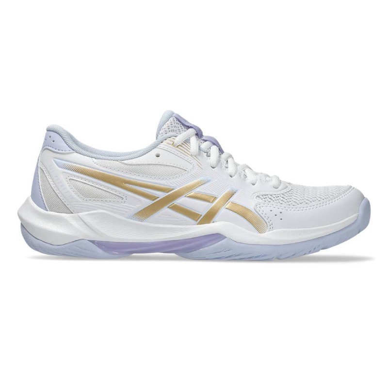 Asics Gel Rocket 12 Women’s Indoor Court Shoe (White/Champagne)