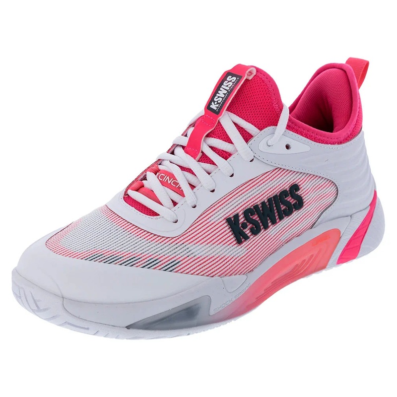 Men`s Hypercourt Pinnacle Tennis Shoes White and Pink