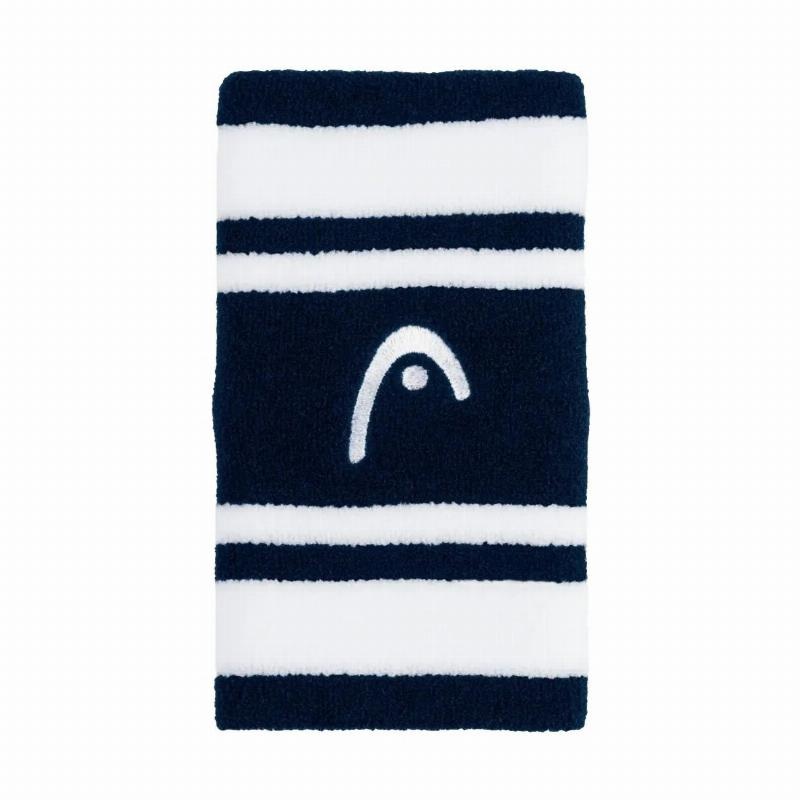 Muequeras Head Striped 5 Azul Marino Blanco 2 Unidades