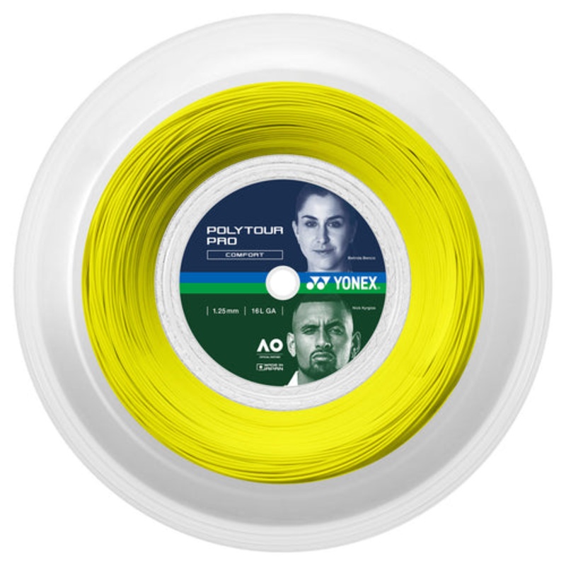 Yonex PolyTour Pro 16L / 1.25 Tennis String Yellow Reel