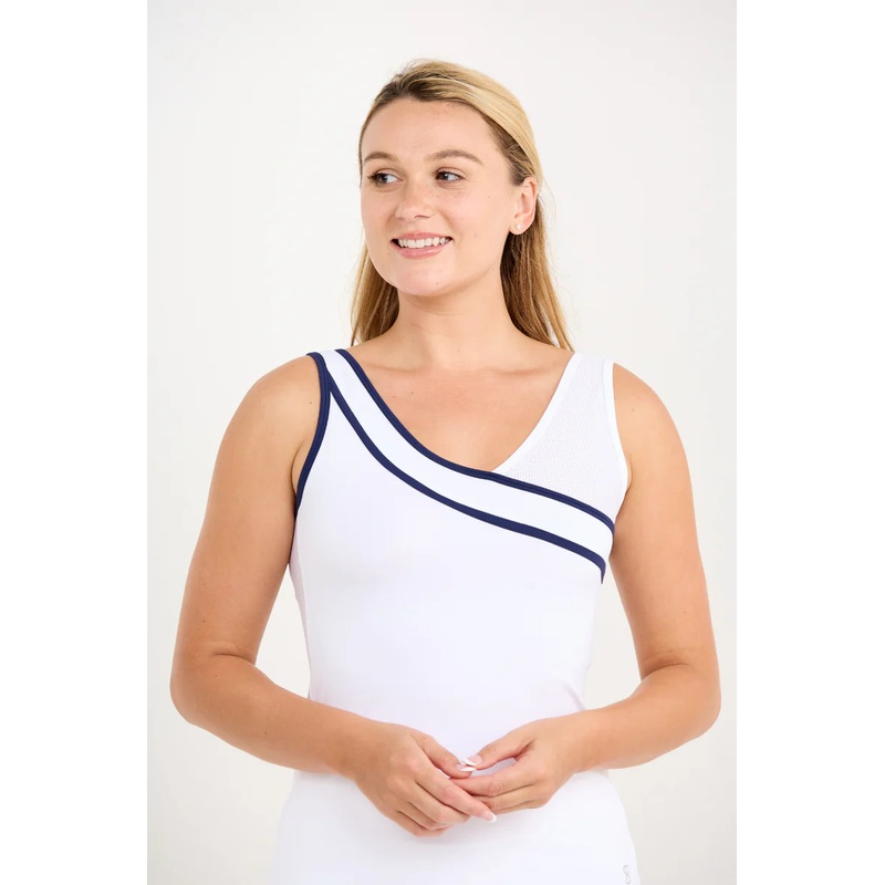 Women’s Sofibella 25″ Tank – Indigo Whites Small