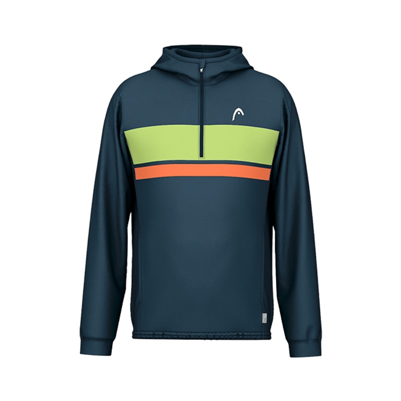 Hoodie HEAD TopSpin Navy/Green 2025