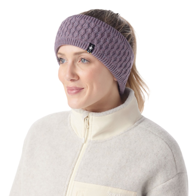 Smartwool Fleece Lined Headband Chalk Violet Heather-N81