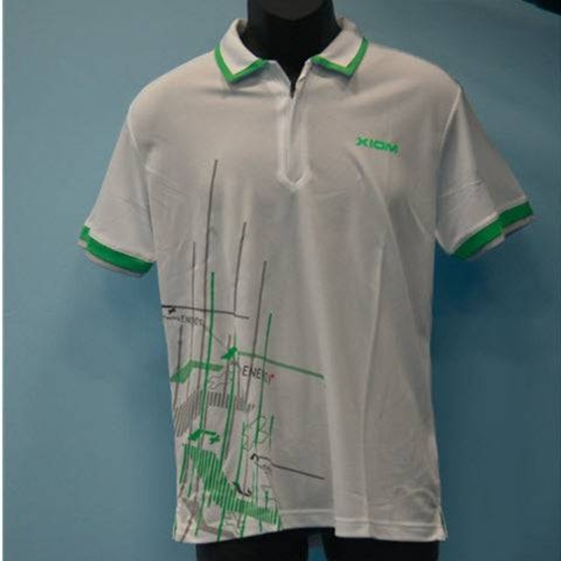 XIOM Action Fit CPT-1-White- Mens Table Tennis Shirt
