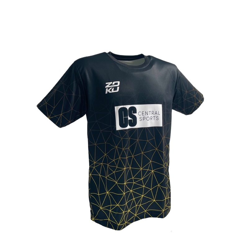 Zoku x ClubRackets – ClubSports Club Sport Asteroid Crew Neck T-Shirt Unisex Black/Yellow XS