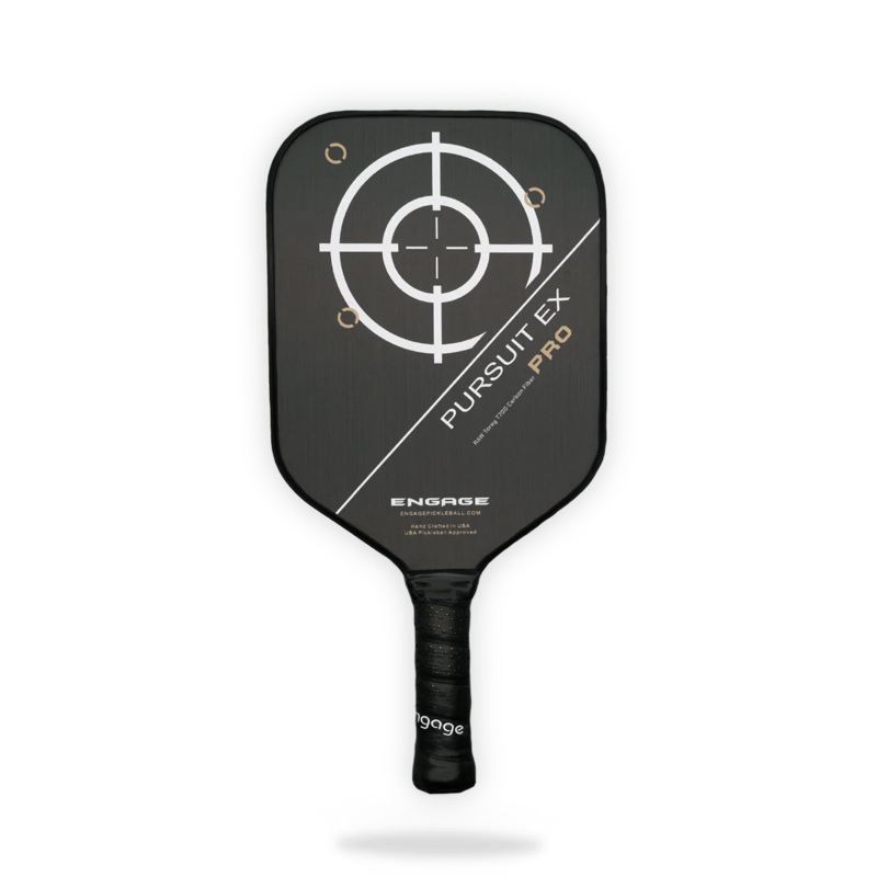 Engage Pursuit Pro EX Raw T700 Carbon Fiber Pickleball Paddle Arctic Gold Standard
